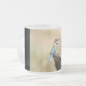 ミツバチの白い喉 フロストグラスマグカップ (正面左)