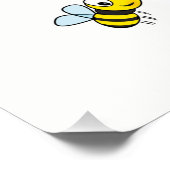 ミツバチの白い黄色の子供のポスター ポスター (コーナー)