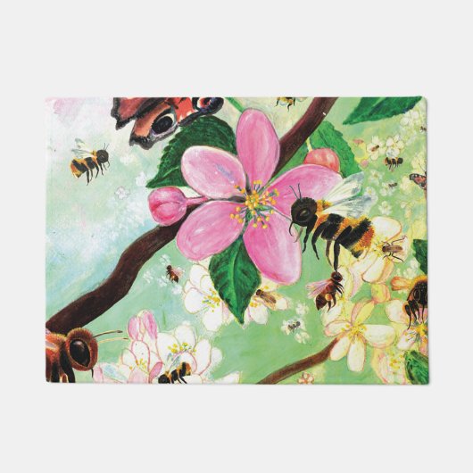 ミツバチの花を咲かせる木 ドアマット (正面)