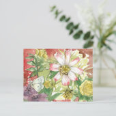 ミツバチの花サマーガーデン花粉媒介者 ポストカード (スタンド正面)