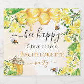 ミツバチの蜂蜜の黄色のフローラバチェロレッテ スパークリングワインラベル (シングルラベル)