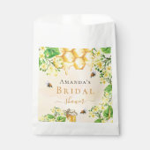 ミツバチの蜂蜜黄色の花のブライダルシャワー フェイバーバッグ (正面)