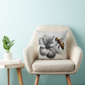 ミツバチの詳細マクロビュー クッション (椅子)