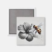 ミツバチの詳細マクロビュー マグネット (正面/裏面)