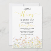 ミツバチの赤ちゃんシャワーが少し流れている 招待状 (正面)