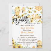 ミツバチの赤ちゃんシャワーが途中で少し蜂蜜が 招待状 (正面)