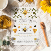 ミツバチの赤ちゃんシャワーが途中で少し蜂蜜が 招待状