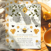 ミツバチの赤ちゃんシャワーが途中で少し蜂蜜が 招待状