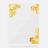 ミツバチの赤ちゃんシャワーの途中の甘い小さな蜂蜜 アクリルサイン (正面)