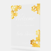 ミツバチの赤ちゃんシャワーの途中の甘い小さな蜂蜜 アクリルサイン (傾斜)