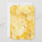 ミツバチの赤ちゃんシャワーの途中の甘い小さな蜂蜜 招待状 (裏面)