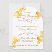 ミツバチの赤ちゃんシャワーの途中の甘い小さな蜂蜜 招待状 (正面)
