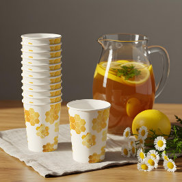 ミツバチの赤ちゃんシャワーモノグラムの途中の小さな蜂蜜 紙コップ