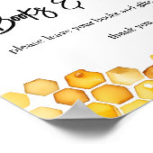 ミツバチの赤ちゃんシャワー贈り物サインを受ける親 ポスター (角)