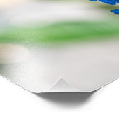 ミツバチの青い訪問プリント（中： 12 x 12"） フォトプリント            (角)