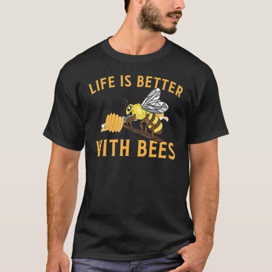 ミツバチの養蜂家とミツバチの生活は蜂蜜に優れている Tシャツ (正面)