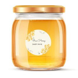 ミツバチの養蜂家の瓶 ラウンドシール