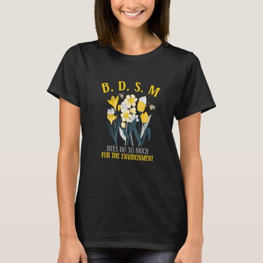 ミツバチは環境のためにたくさんやる Tシャツ (正面)