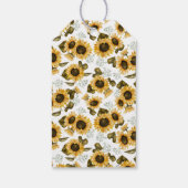 ミツバチひまわり夏の赤ちゃんシャワー ギフトタグ (裏面)