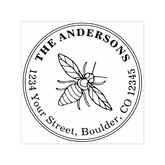 ミツバチを使うミツバチ セルフインキングスタンプ (デザイン)