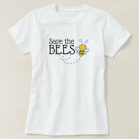 ミツバチを救え Tシャツ (デザイン正面)