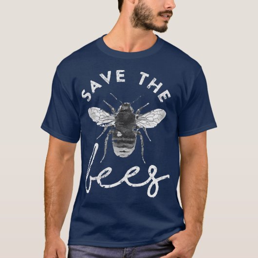 ミツバチを救おう ミツバチ保護を支援する Tシャツ (正面)