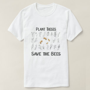 ミツバチを植救える-養蜂家の自然愛 Tシャツ