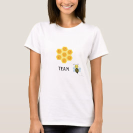 ミツバチチームとはちの巣 Tシャツ