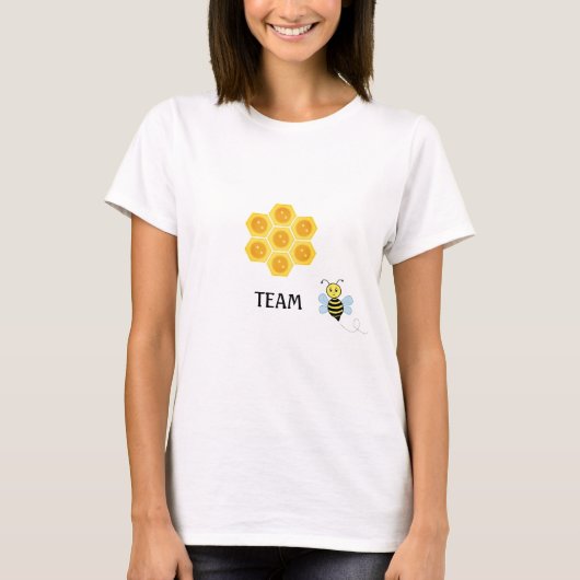ミツバチチームとはちの巣 Tシャツ (正面)