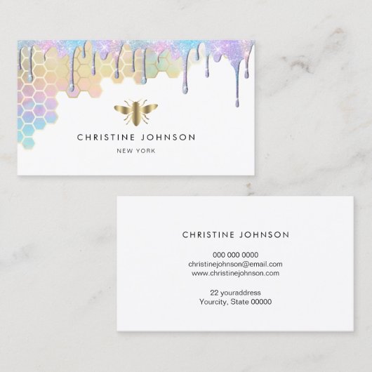 ミツバチデザイン 名刺 (正面/裏面)