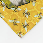 ミツバチハニカムインスタグラムDIYファミリーフォトコラージュ フリースブランケット (角)