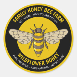 ミツバチ丸ラベル ラウンドシール