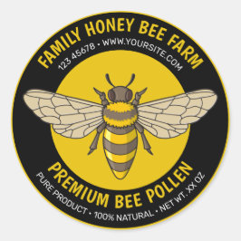 ミツバチ丸ラベル ラウンドシール