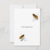 ミツバチ付きゴールデンハニカカスタムム ノートカード (裏面)
