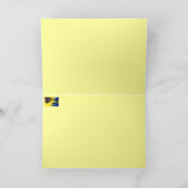 ミツバチ付きヒマワリ カード (内部)