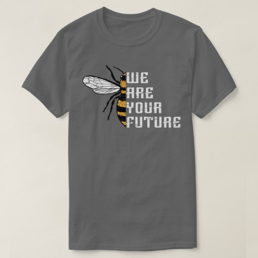 ミツバチ私たちは未来である1 Tシャツ (デザイン正面)