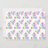 ミツバチ親切で親切に、カラフルミツバチデザイン 招待状 (正面)