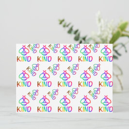 ミツバチ親切で親切に、カラフルミツバチデザイン 招待状