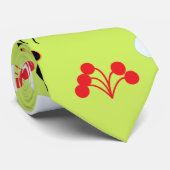 ミツバチ赤い花模様 ネクタイ (ロール)