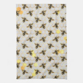 ミツバチ金ゴールドハニカム キッチンタオル (縦)