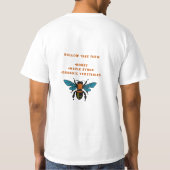 ミツバチ養蜂場ビジネス ロゴTシャツ Tシャツ (裏面)