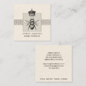 ミツバチ養蜂家ハニカムクラウンハニー スクエア名刺 (正面/裏面)