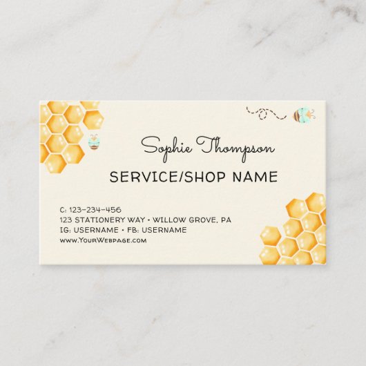 ミツバチ養蜂家 予約カード (正面)