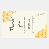 ミツバチ養蜂家 長方形シール (正面)