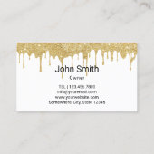 ミツバチ養蜂生ハチミツ養蜂法金ゴールド滴下 名刺 (裏面)