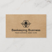 ミツバチ養蜂生ハニーアピールクラフト 名刺 (正面)