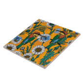 ミツバチ、チョウ、デイジー タイル (側面)