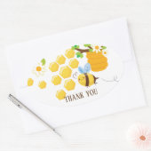 ミツバチ,ハチミツバメ,ハチミツバメ,のまわりにシール 楕円形シール (封筒)