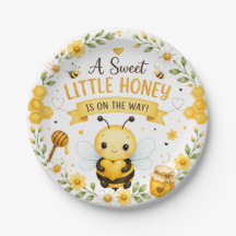 ミツバチ ベビーシャワーのプレート