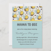 ミツバチ ベビーシャワー 招待状 Mama to bee マルハナバチ (正面)